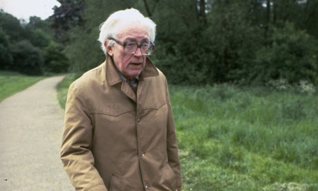 Michael Foot walking on Hamstead Heath in 1983.