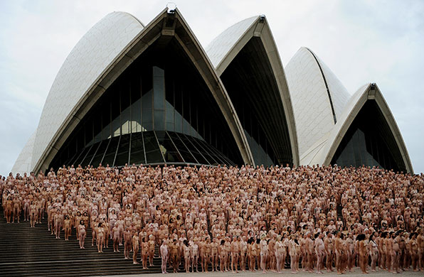 eyewitness march 2010: Mardi Gras:The Base by Spencer Tunick 