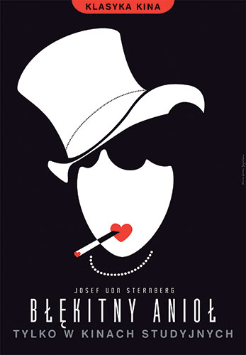 Homework posters: Polish film poster for the Blue Angel designed by Homework