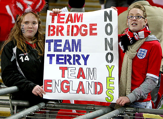 England v Egypt: Two England fans show support for their team