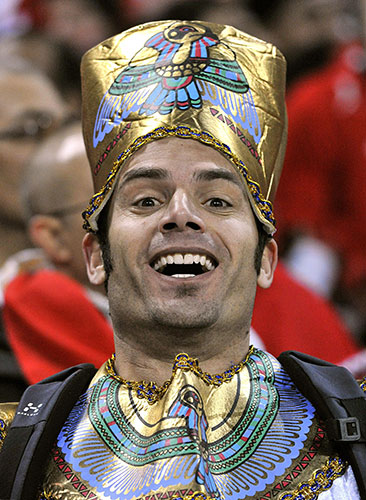England v Egypt: The Egpytian fans are a large and colourful presence in the Wembley stands
