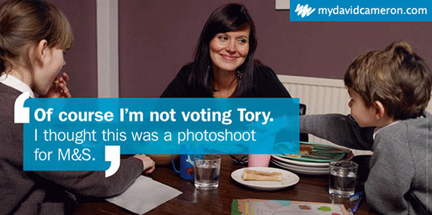 Election posters: Of Course I'm not voting Tory poster from mydavidcameron.com