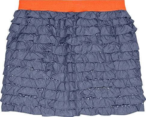 American fashion: Chambray ruffle skirt by J Crew