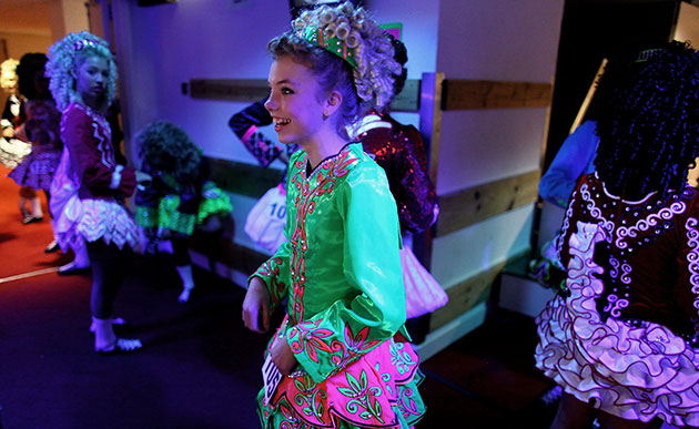 Irish Dance Championships: Dancers wait to compete at the World Irish Dance Championships 