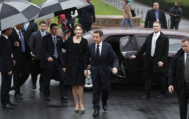 Sarkozy in the US: 29 March: President Nicolas Sarkozy at Columbia University in New York 