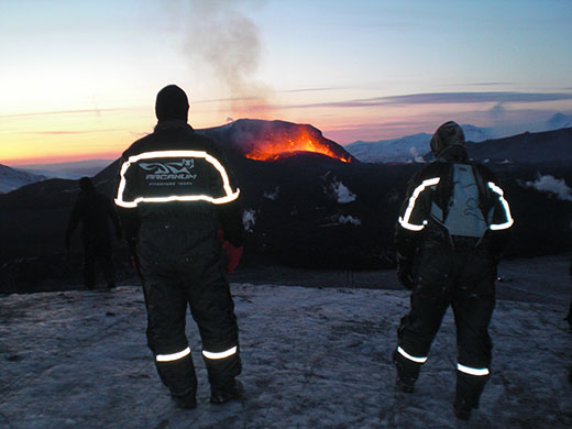 Iceland volcano: Tourists at the Eyjafjallajokull volcano in Iceland