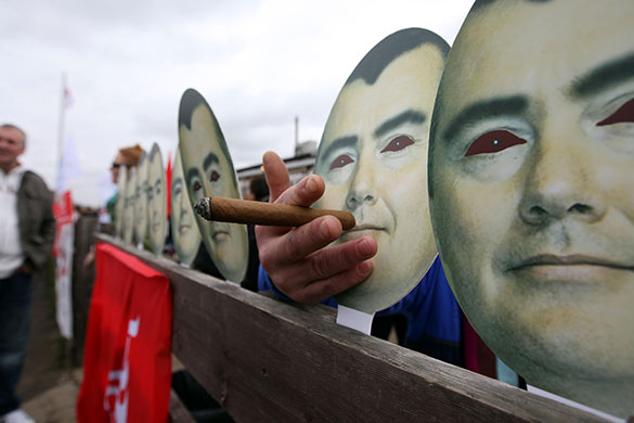 Week in Business: Unite union demonstrate with cardboard cut outs of BA chief Willie Walsh.