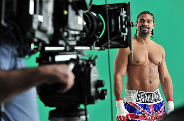 Week in Business: David Haye films a promo for Sky Box Office before his fight with Ruiz