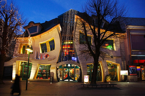 Funny buildings: Crooked House (Krzywy Domek), Sopot, Poland