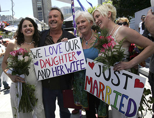 Gay weddings: Newly-weds on the first full day of legal same-sex marriages in California
