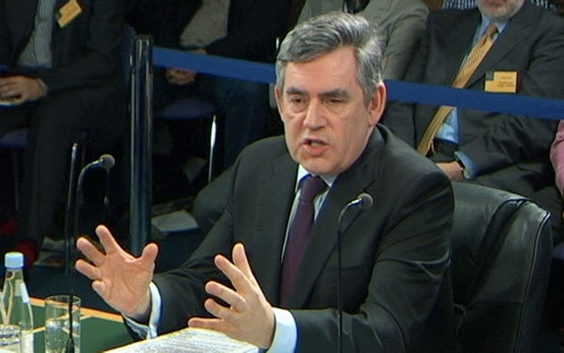 Iraq Inquiry: Prime Minister Gordon Brown addressing the Iraq Inquiry