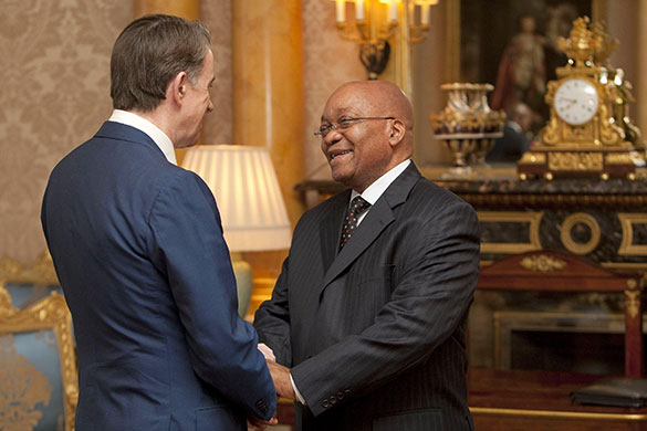 Zuma's Last Day: Jacob Zuma meets Business Secretary Lord Mandelson