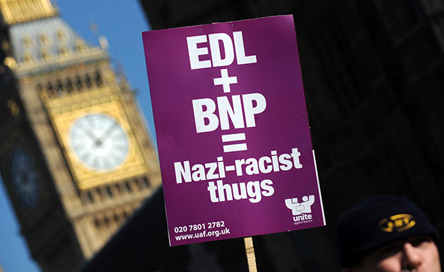 Geert Wilders in London: Anti-fascist demonstrators demonstrate against the visit of Geert Wilders