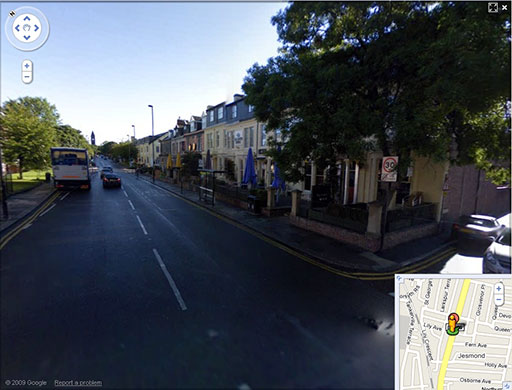 Google Street View: Osborne Road, Jesmond