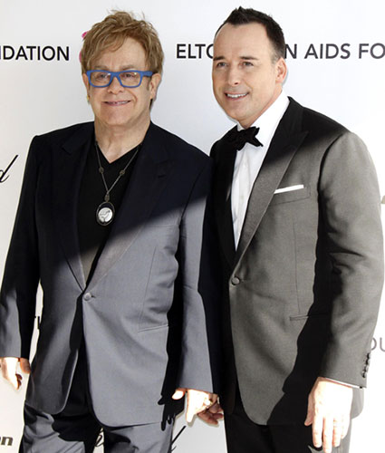 Oscars parties: Oscars 2010 party: Elto John and David Furnish