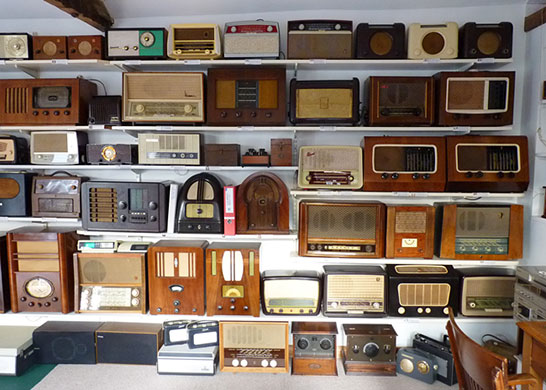 in pictures: hobbies: collection of old radios