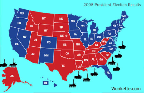 Obama's oil drilling map
