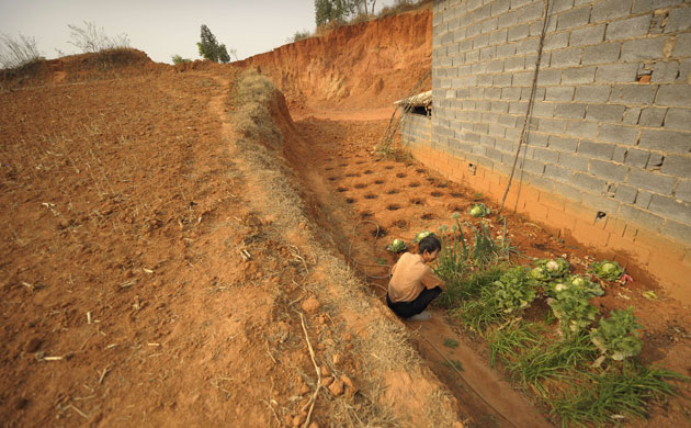 Drought in South China: Qixing village in drought stricken Yunnan province