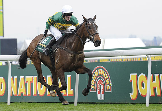 grand national: As he sees the winning post Tony McCoy starts to smile