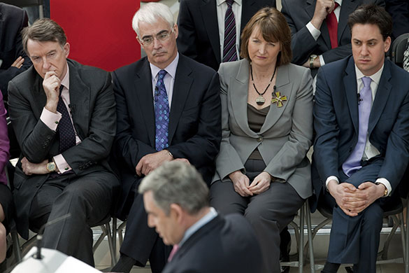 Election campaign week 2: Prime Minister Gordon Brown during the launch of the party's manifesto