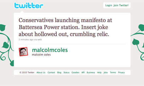 Screengrab of Twitter