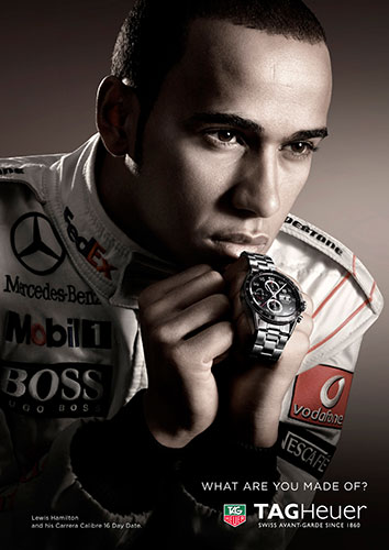 LVMH: Lewis Hamilton in a Tag Heuer advertising campaign