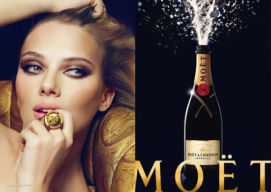 LVMH: Scarlett Johansson in Moet champagne advertising campaign