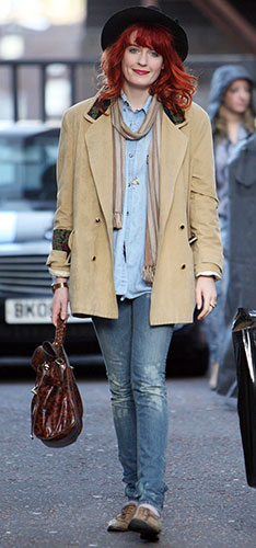 Celeb Style: Florence: Florence Welch leaving the GMTV studios, London, Britain - 22 Mar 2010