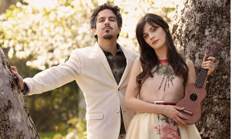 She Him Matt Ward and Zooey Deschanel Photograph Sam Jones