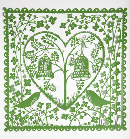 pick me up: Rob Ryan, This Bell Will Ring, papercut, 2009