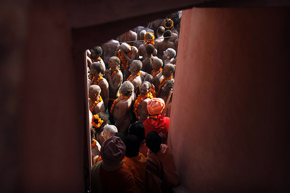 24 hours in pictures: Haridwar, India: Ash smeared Hindu holy men