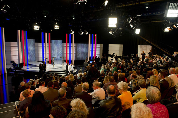 Election debate: The audience in place before the debate