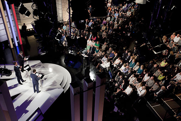 Election debate: A view of the studio