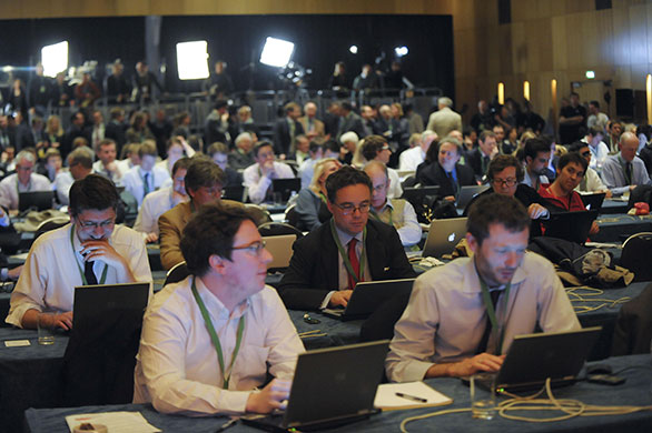 Election debate: The Debate Media Centre at the Hilton Hotel