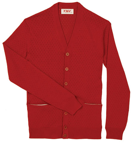 Key trends: Red: Aertex cardigan