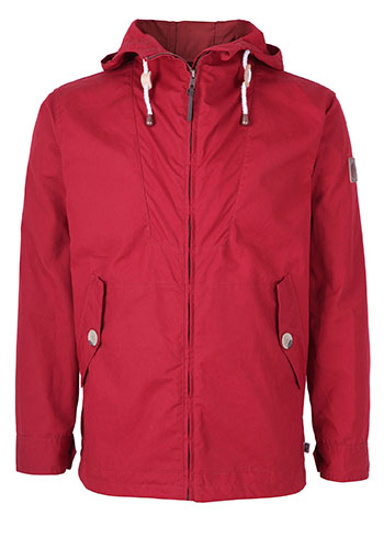 Key trends: Red: Wax cloth parka