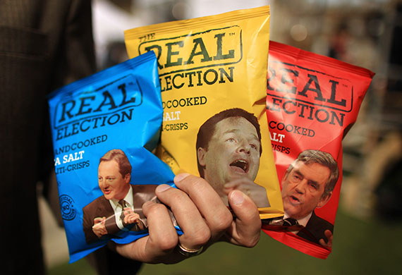 2010 election: 6 April: Party political potato crisps