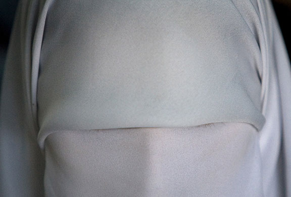 24 hours in pictures: Jerusalem: A veiled Palestinian woman takes part in a demonstration