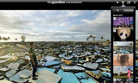 Detail from the Guardian Eyewitness app for iPad