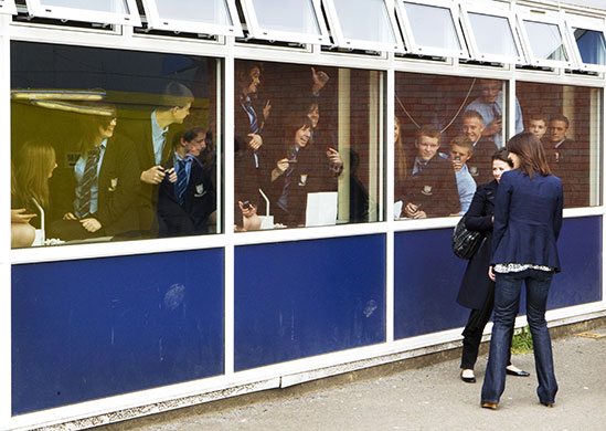 David Cameron: Brineleas High School in Nantwich