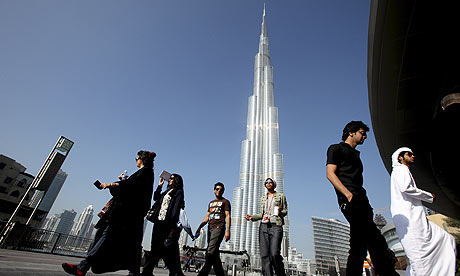 dubai tower comparison. past the Burj Dubai Tower,