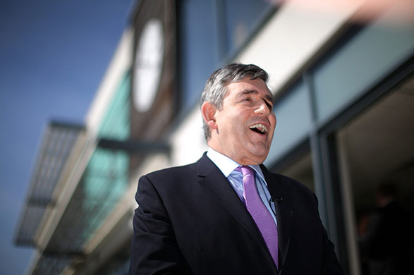 election week 3: gordon brown meets locals in wales on his election tour
