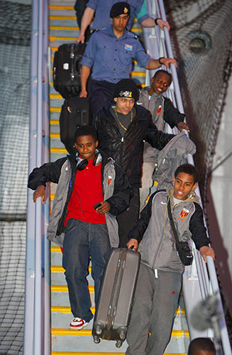 Return of the Albion: Previously stranded British holiday makers return home