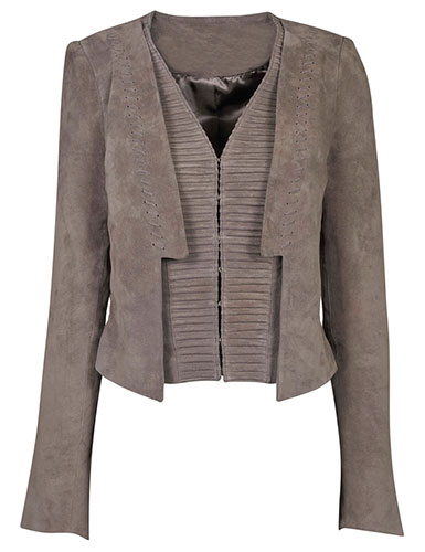 Key Trends: Neutral: Suede jacket