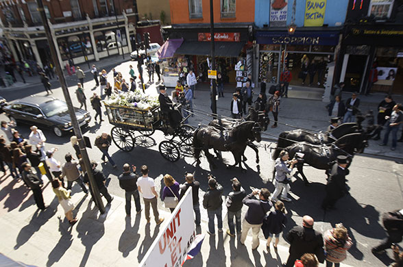 Malcolm McLaren's funeral: Malcolm McLaren's funeral