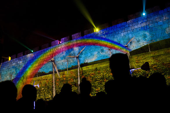 24 hours in pictures: Jerusalem: A projection of lights in Jerusalem's Old City