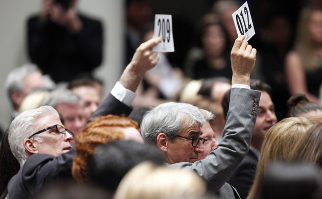 Earth Day: Actors Ted Danson and Sam Waterston  Christie's Green Auction in New York