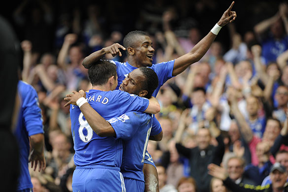 Chelsea V Stoke City : Chelsea v Stoke City football match by Tom Jenkins 