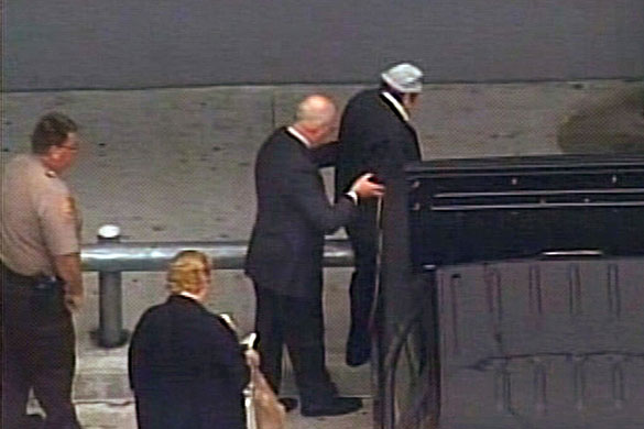 Manuel Noriega: April 26 2010: Manuel Noriega is led into Miami International Airport