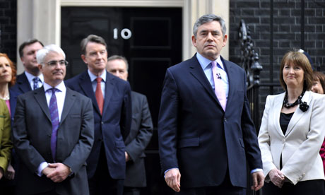 Gordon Brown visits the Queen to seek the dissolution of Parliament.